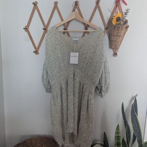 Ganni Blue Floral Women's Dress